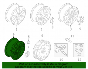 Wheel disk R19 Lincoln MKZ 17-20 type 1