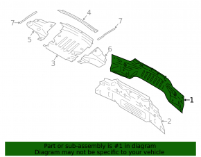 Ford Mustang mk6 15" Rear Panel - 2-Piece Convertible
