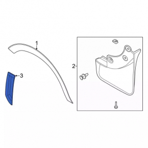 Front fender trim upper right Ford Bronco Sport 21-25 structure