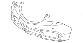 Bare front bumper Acura MDX 14-16 prerest