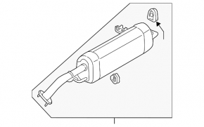 Muffler rear part with barrel Hyundai Elantra 21-23 2.0