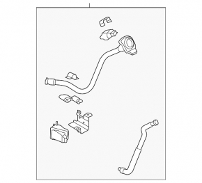 Fuel filler neck Hyundai Sonata 13-15 hybrid
