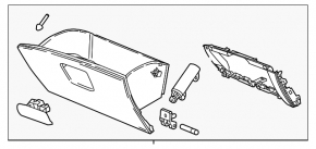 Glove box, glove compartment Chevrolet Bolt EV 22-23 black