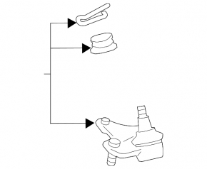 Ball joint front left Lexus RX350 RX450h 10-15