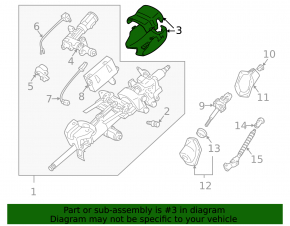 Lexus GX470 03-09 Black Steering Column Frame