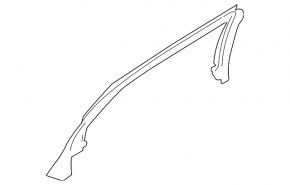 Door trim inner upper rear left Audi A6 C7 12-18 under curtain