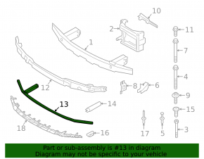 Lower front bumper reinforcement for BMW 4 Series G22 G26 21-25 with M Sport Design, bumper support, without M4.