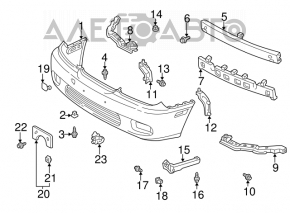 Bare front bumper for repair Lexus ES300 2004