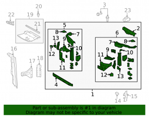 Lexus LX570 radiator panel TV 16-21 rest
