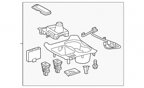 Toyota Highlander 17-19 center console trim for heating