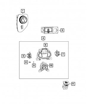 USB Hub Jeep Compass 17-25