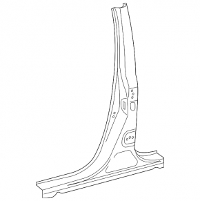Body pillar central right Lexus RX350 RX450h 10-15