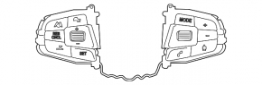 Steering column switch assembly for BMW X3 G01 20-24 for high beams, without heated steering wheel, M Sport