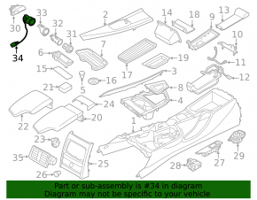 Cigarette lighter center console rear BMW X5 E70 07-13