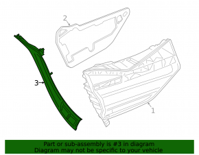 Trunk lid gutter trim left BMW 7 G11 G12 16-19 on lid
