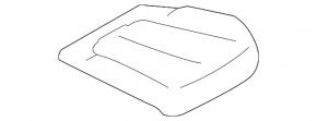 Subaru Forester 25-26 passenger seat cushion trim, black leather, blue stitching, perforation, heated