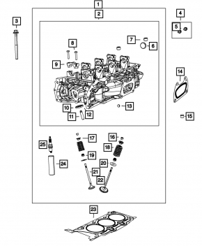 Cylinder head assembly left Dodge Grand Caravan 11-13