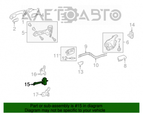 Rear left door limiter for Toyota Highlander 14-19