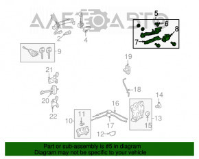 Front Left Door Handle Mechanism Lexus GS300 GS350 GS430 GS450h 06-11