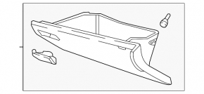 Glove box, glove compartment Honda Civic X FC 16-21 black
