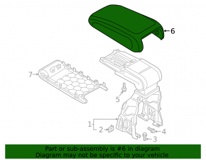 Audi Q3 83A 19-25 armrest, black leather with black stitching, backstitching