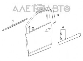 Door trim lower front right Buick Encore 13-19