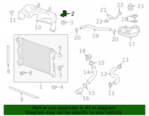 Radiator bracket upper left Buick Encore 13-19
