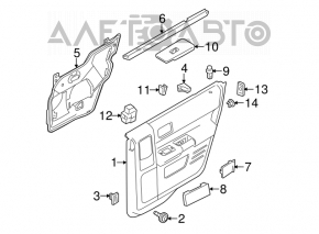 Door trim card rear right Ford Flex 09-12 pre-rest, beige scratch