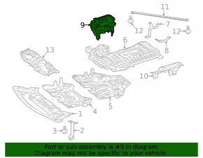 Right underbody protection Mercedes E-class W212 10-16