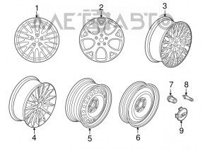 Wheel disk R17 Ford Focus mk3 11-18 type 2, curb