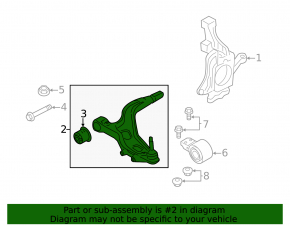 Lower control arm front right Ford Explorer 11-19