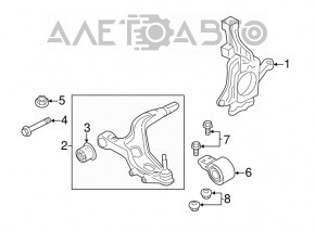 Lower control arm front right Ford Explorer 11-19