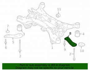 Rear right subframe lug for Land Rover Range Rover Velar 18-23
