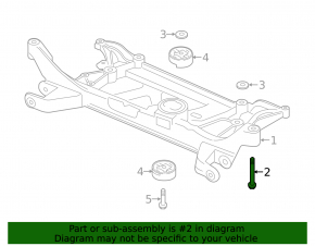 Front subframe mounting bolt 4pcs VW Jetta 19-95mm