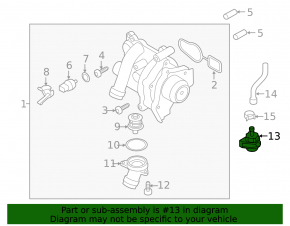 Cooling system motor Audi Q5 8R 09-17 2.0T auxiliary, type 1