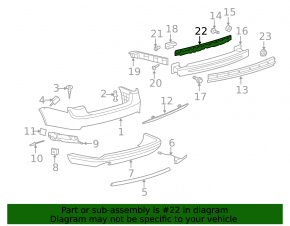 Rear bumper central mount VW Jetta 05-10