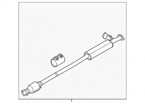 Exhaust line middle section with catalytic converter Kia Sportage 17-22 2.4 FWD