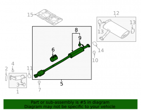 Exhaust line middle section with catalytic converter Kia Sportage 17-22 2.4 FWD, rusty