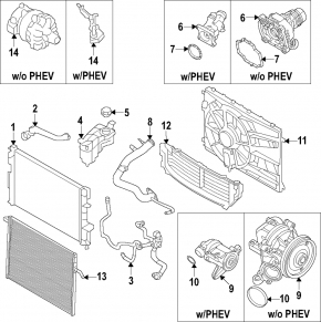 Engine Coolant Pump for Volvo XC90 16-22 T5, T6