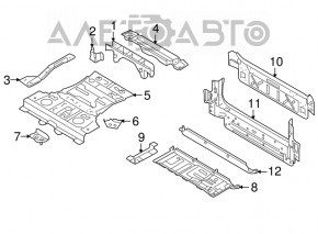 Rear panel BMW X5 E70 07-13 outer part, black