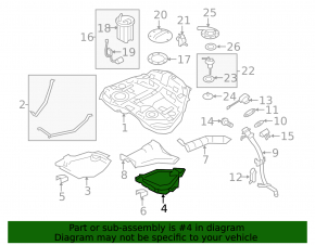 Fuel tank guard left Subaru Impreza WRX GH 08-14