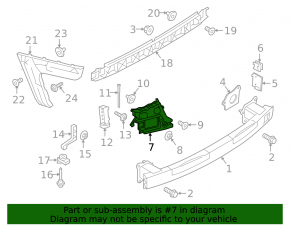 Rear bumper mount under the right light Audi A6 C7 16-18 rest