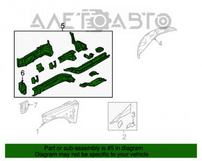 Quarter front left Jeep Compass 11-16 graphite