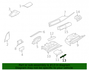 BMW 3 F30 12-18 black lower left dashboard trim, under the lane departure warning button