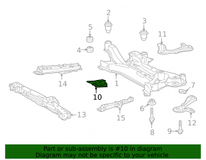 Front subframe bracket right Toyota Prius V 12-17