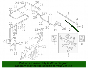 Left wiper arm VW Passat 20-22