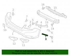 Front bumper mount right Subaru Forester 14-18 SJ