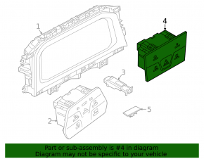 VW Atlas 24-25 touch-sensitive front panel buttons for parking sensors