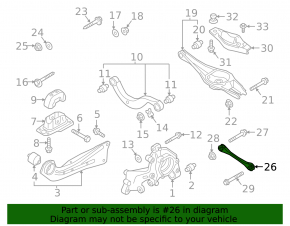 Rear left transverse rod VW Golf 15-