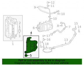 Bracket for air conditioning system cooler BMW 3 G20 19-